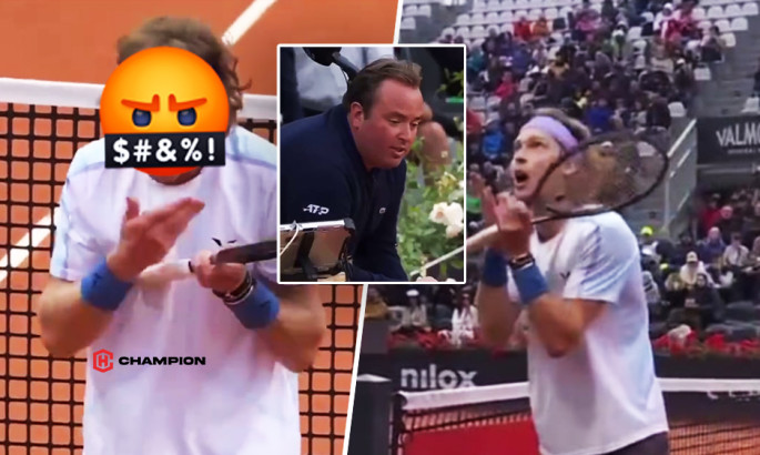 Відео дня: російського тенісиста покарали за матюки під час матчу Мастерса в Римі