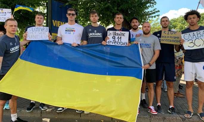 Баскетболісти збірної України взяли участь в мітингу на підтримку Азову