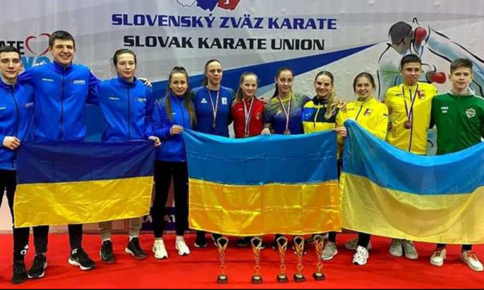 Українські каратисти здобули 18 медалей на турнірі у Братиславі